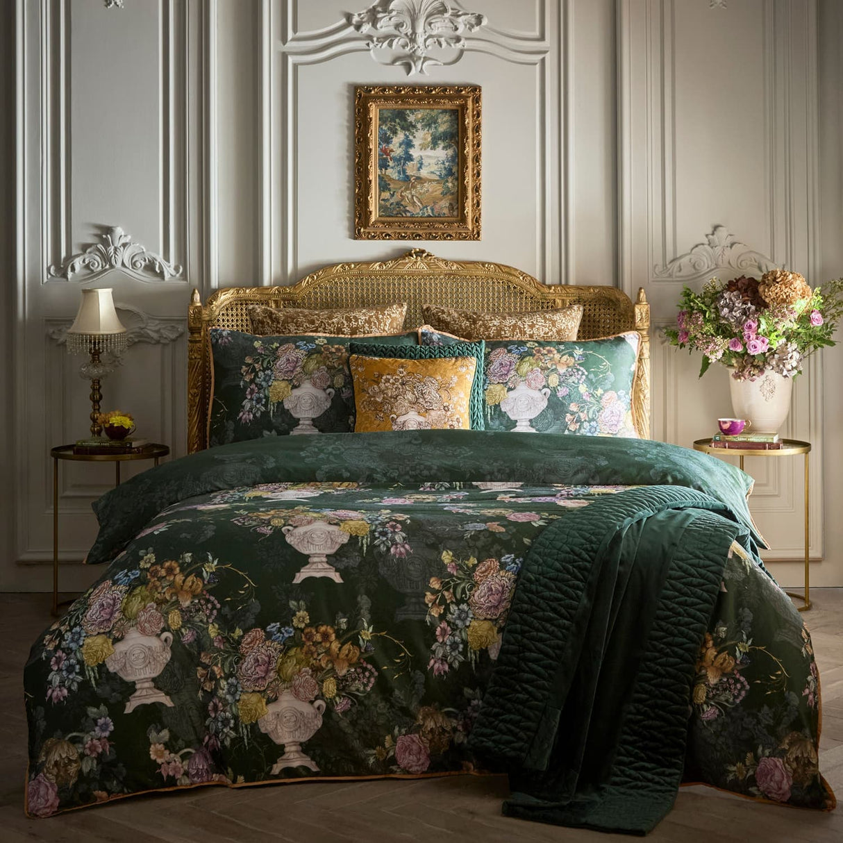 Laurence Llewelyn-Bowen Tuscan Holiday 200 Thread Count Cotton Duvet Cover Set - Tuscan Holiday Duvet Cover Set In Green 5
