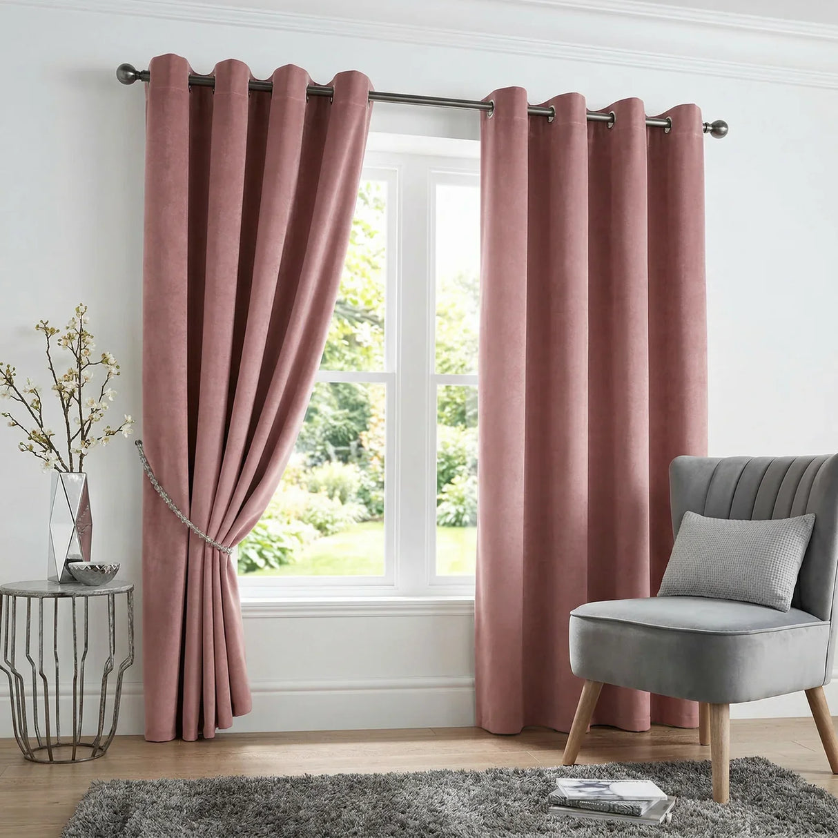 Alan Symonds Velvet Blackout Eyelet Ring Top Curtains