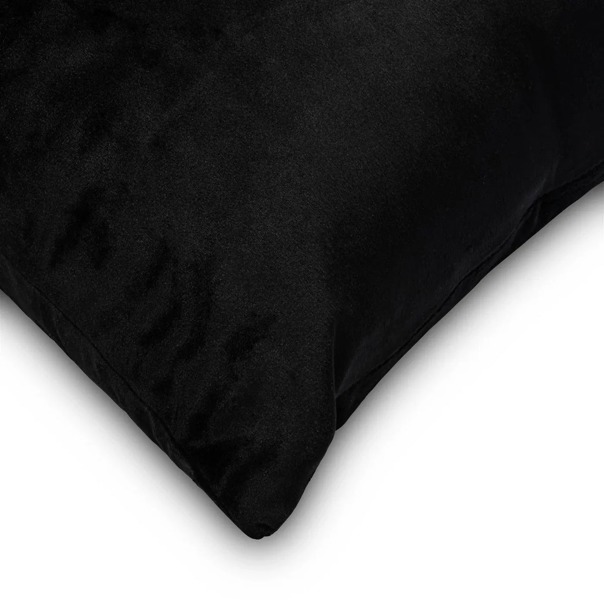 Alan Symonds Velvet Blackout Cushion Cover 18" x 18" in Black - Image 2