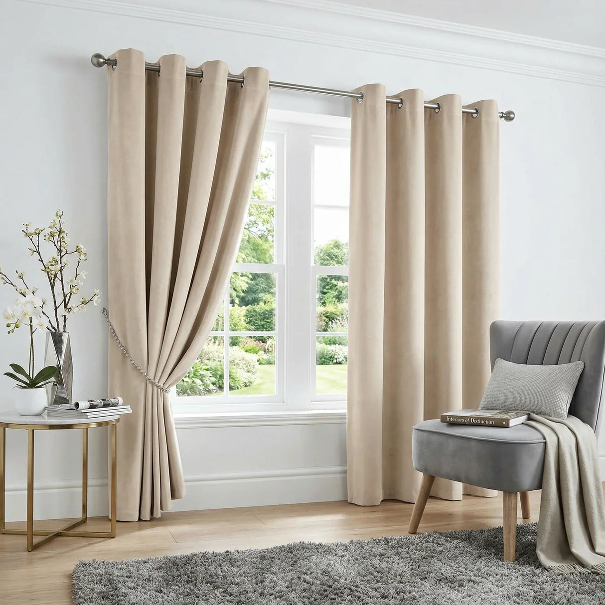 Alan Symonds Velvet Blackout Eyelet Ring Top Curtains