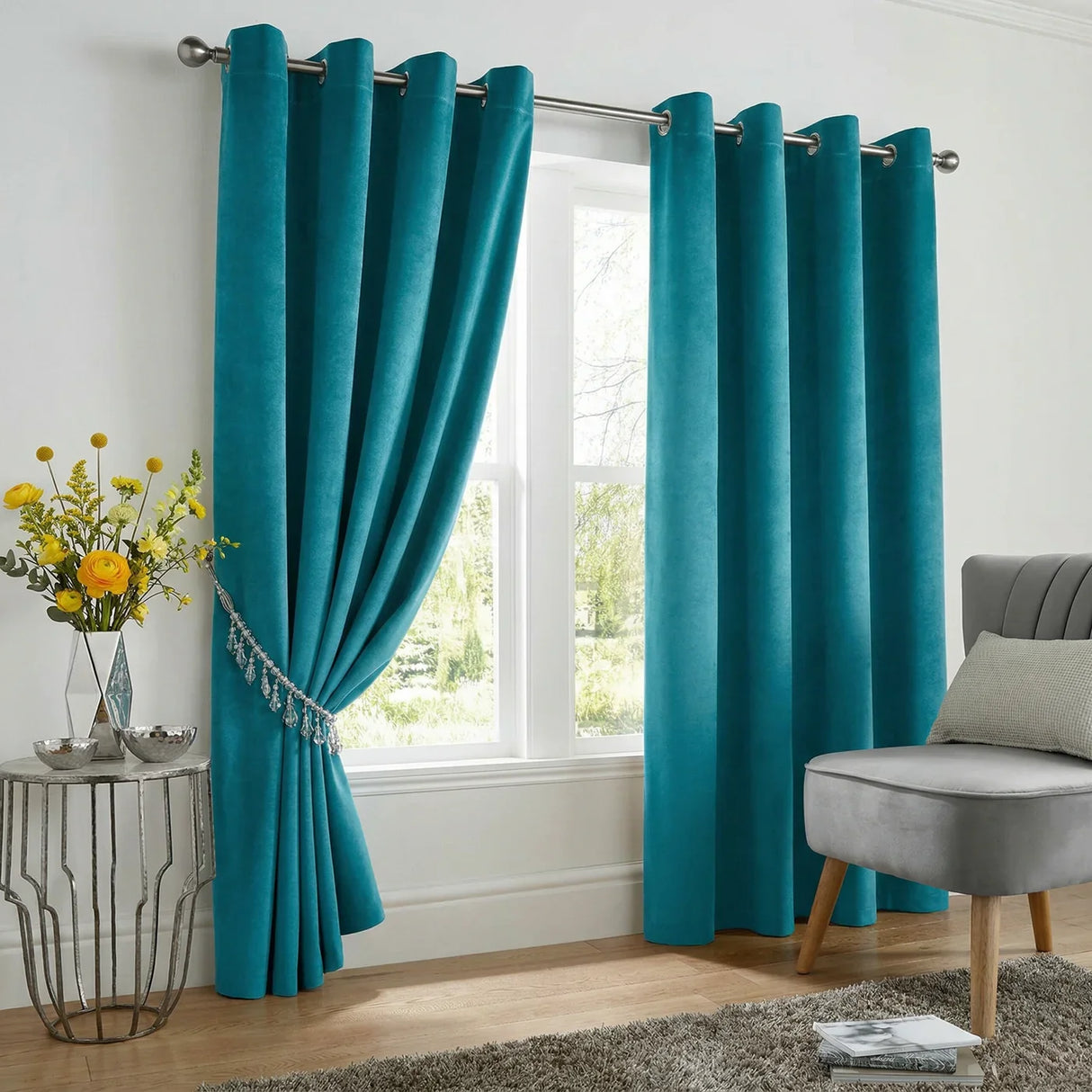 Alan Symonds Velvet Blackout Eyelet Ring Top Curtains