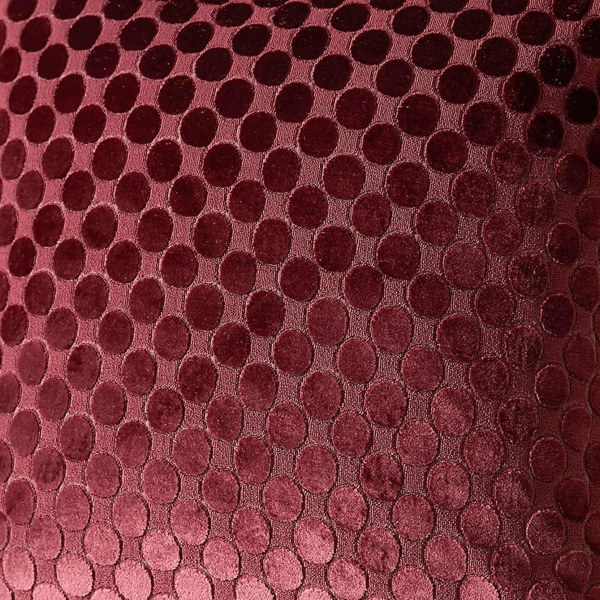 Velvet Spot Cushion Cover 43cm x 43cm - Burgundy - Velvet Spot Cushion In Burgundy 43 X 43Cm 3