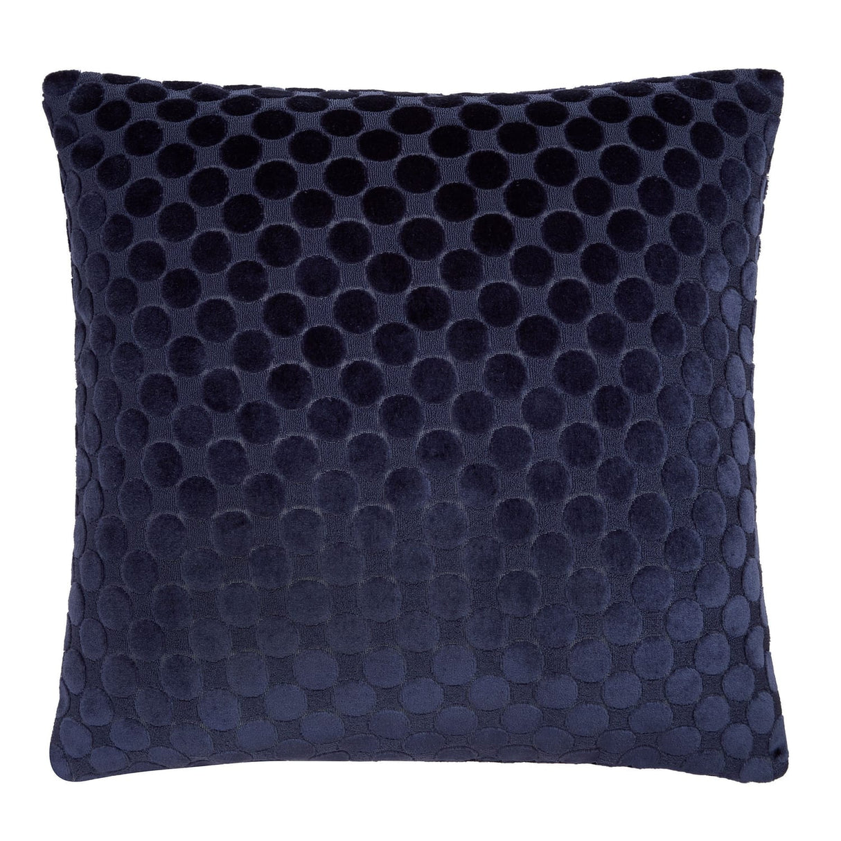 Velvet Spot Cushion Cover 43cm x 43cm - Navy - Velvet Spot Cushion In Navy 43 X 43Cm 2