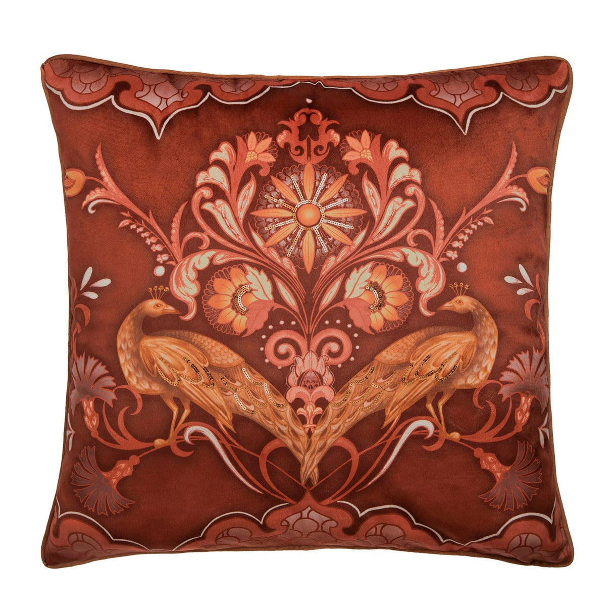 Laurence Llewelyn-Bowen Veritas Luxury Cushion Cover 55cm x 55cm - Spice - Veritas Cushion In Spice 55 X 55Cm 2