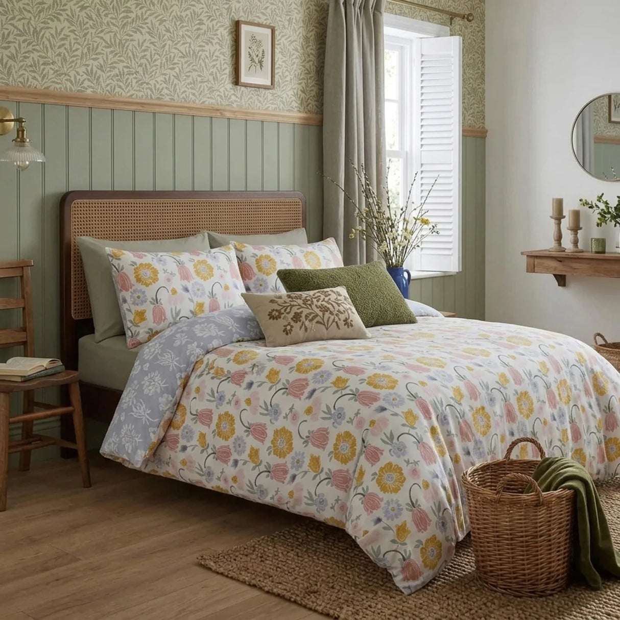 Victorian Bloom Multicolour Duvet Cover Bedding Set-1