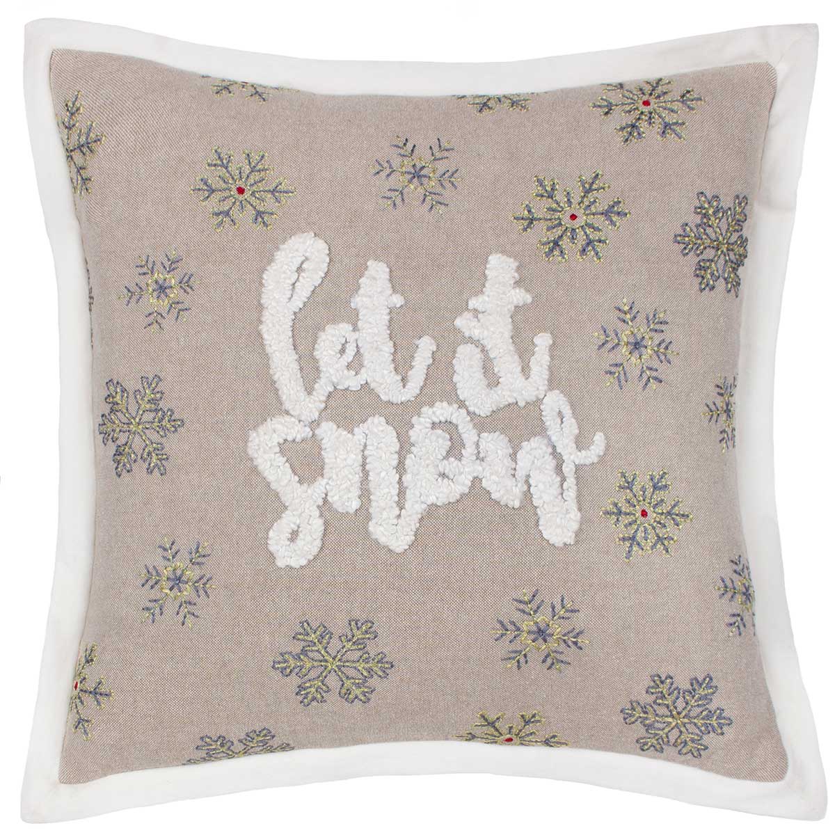 Winter Let It Snow Cushion Cover / Filled Cushion 18" x 18" (45cm x 45cm) by Paoletti 3