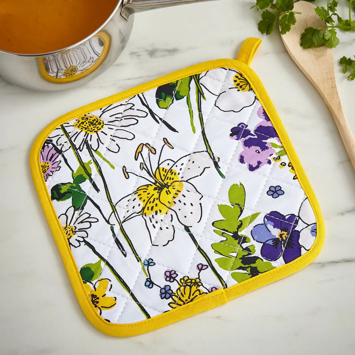 Wildflowers Pot Mat in Multicolour