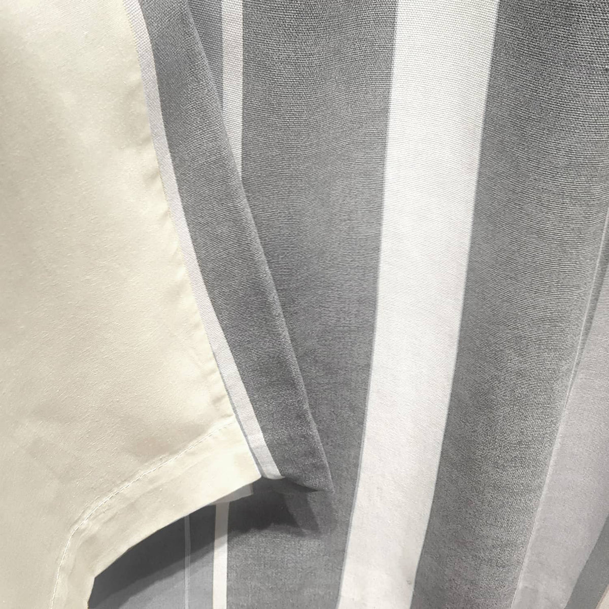Whitworth Stripe Lined Eyelet Curtains - Grey Light Filtering - Whitworth Stripe Eyelet Curtains In Grey 3