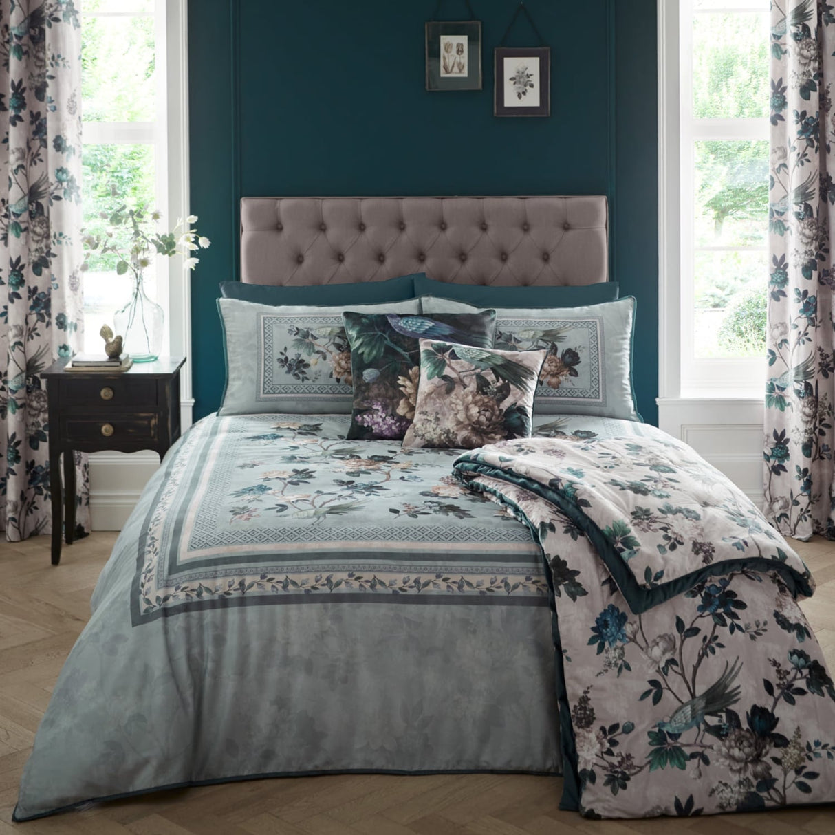Windsford Cotton Duvet Cover Set - Windsford Duvet Cover Set In Teal 4