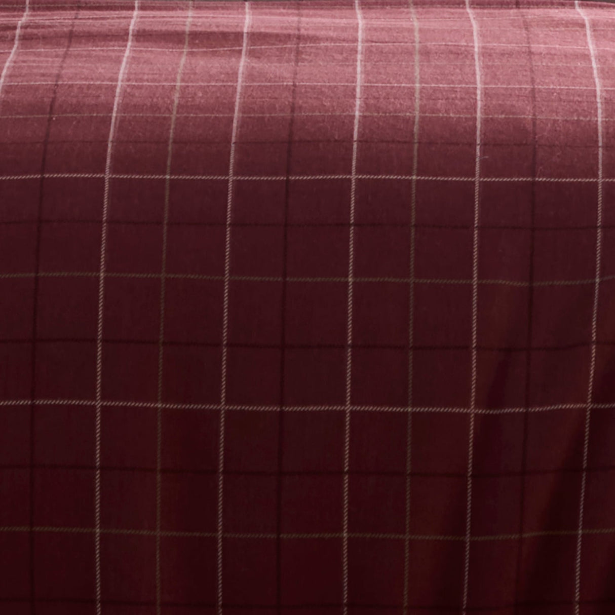 Wynn Flannelette Brushed Cotton Duvet Cover Set - Burgundy - Wynn Duvet Cover Set In Burgundy 3