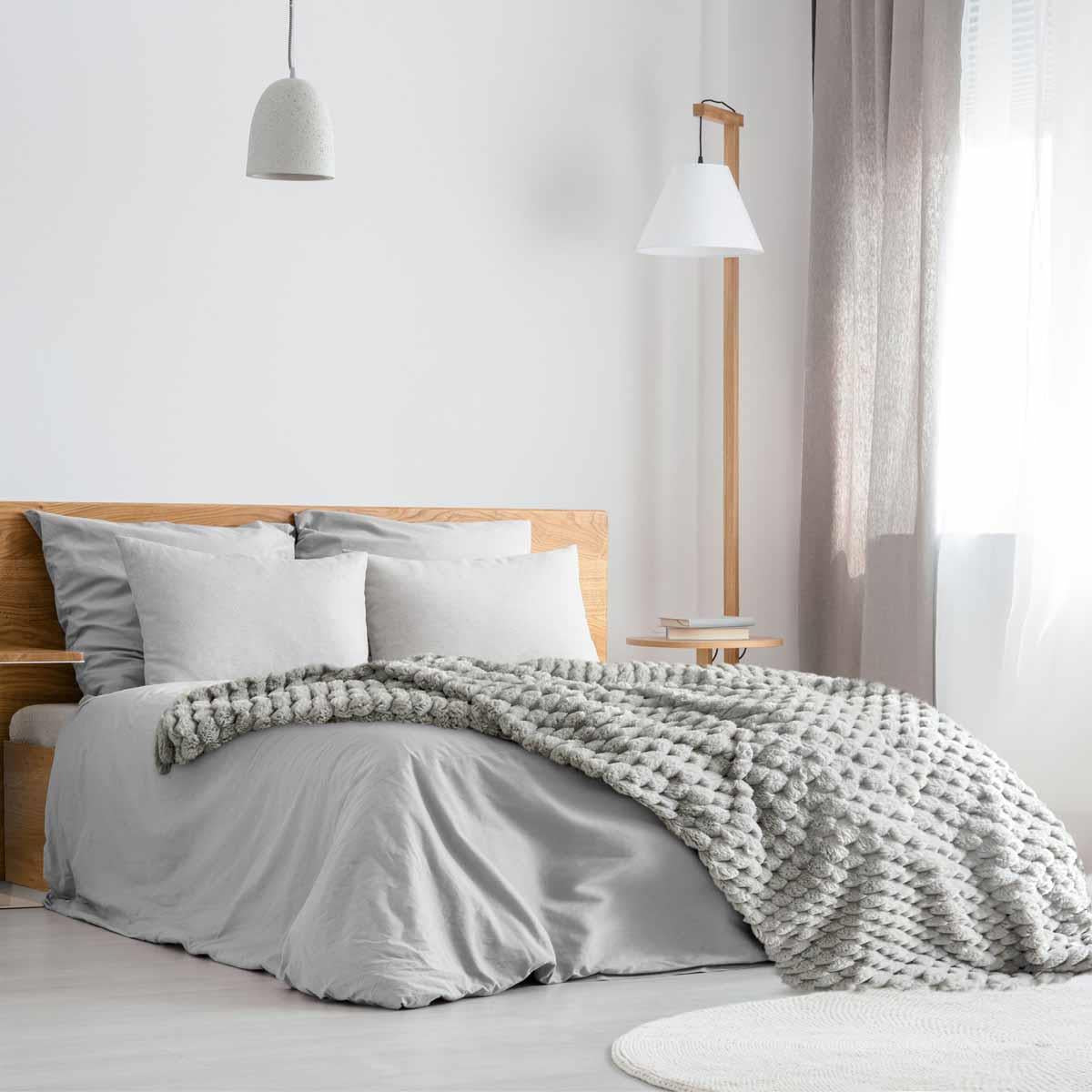 Lush Luxurious Fluffy Faux Rabbit Fur Throw Blanket by Emma Barclay