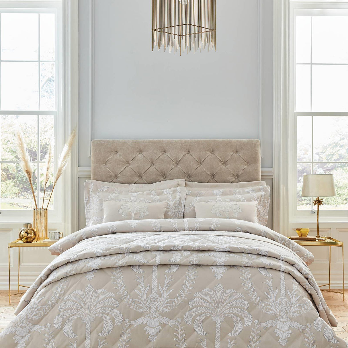 Avalon Jacquard Natural Duvet Cover Set