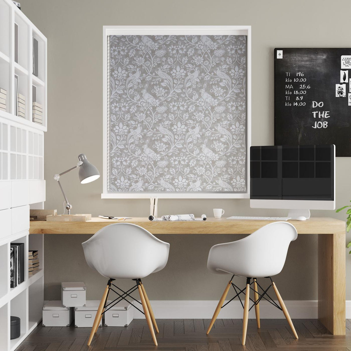 Heathland Linen Made To Measure Roman Blind by Style Furnishings