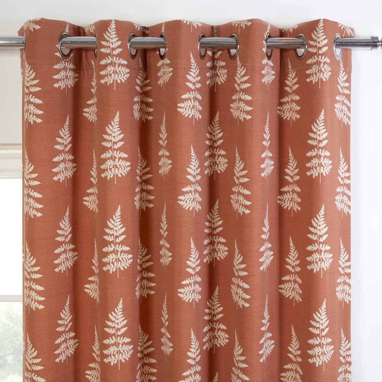 Esher Fern Eyelet Curtains by Sundour