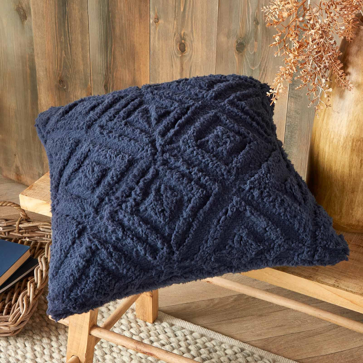 Fusion Snug Romo Fleece Cushion Cover Cosy 43cm x 43cm 5