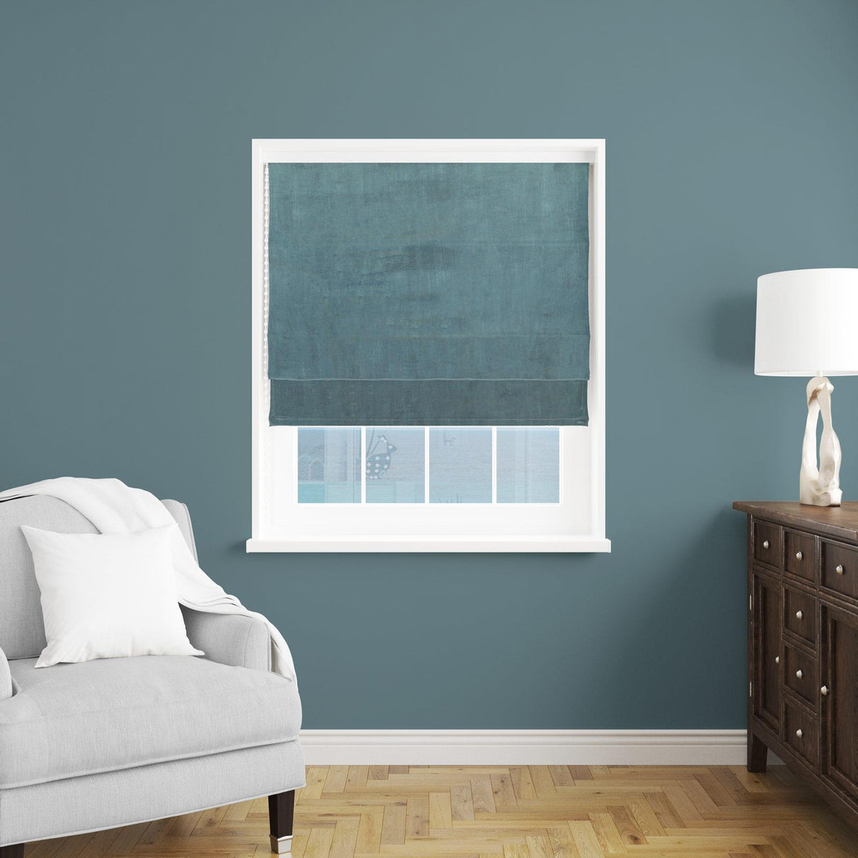 Heritage Airforce Made To Measure Roman Blind by Style Furnishings