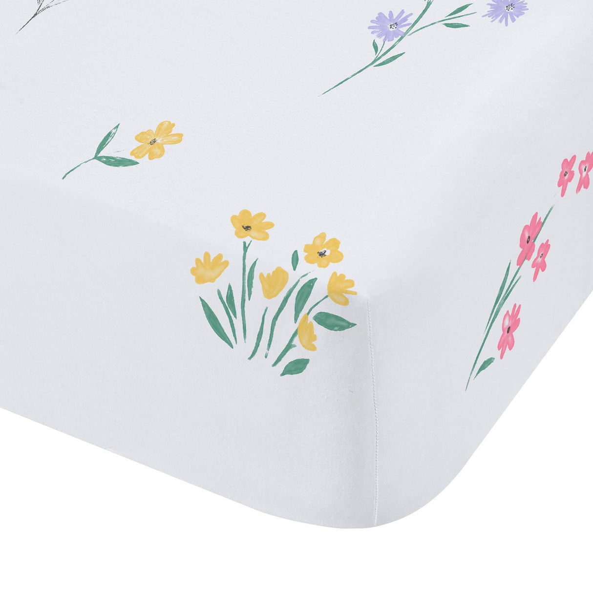 Bunny Tails Ditsy Flower Fitted Sheet by Catherine Lansfield