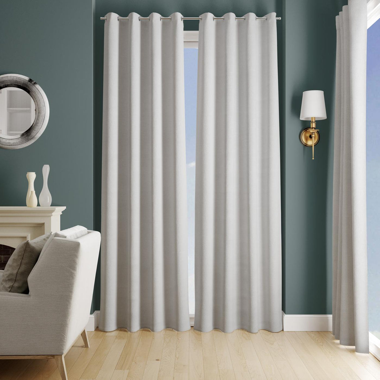 Alcina White Made To Measure Curtains by Style Furnishings