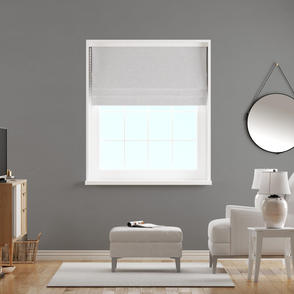 Jovonna Silver Made To Measure Roman Blind by Style Furnishings