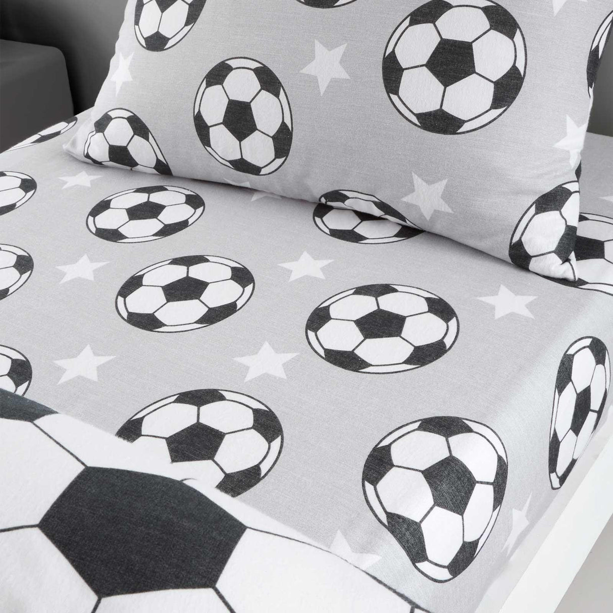 Brushed Football Stars Fitted Sheet by Catherine Lansfield