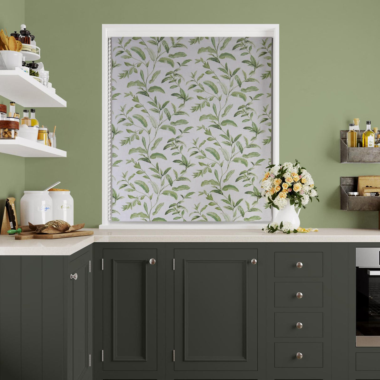 Oasis Spruce Made To Measure Roman Blind by Style Furnishings