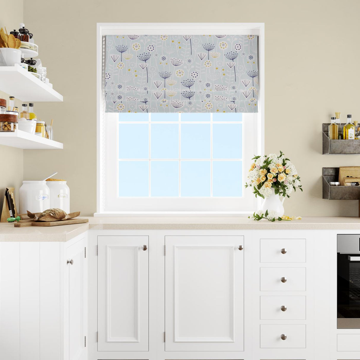 Havra Seafoam Made to Measure Roman Blind by Style Furnishings