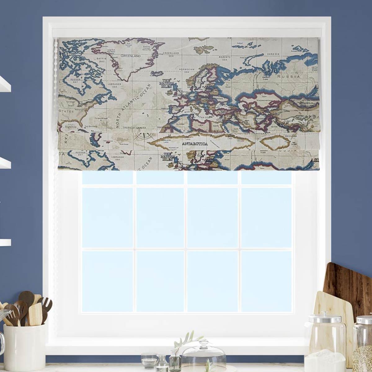 Atlas Antique Made To Measure Roman Blind by Style Furnishings