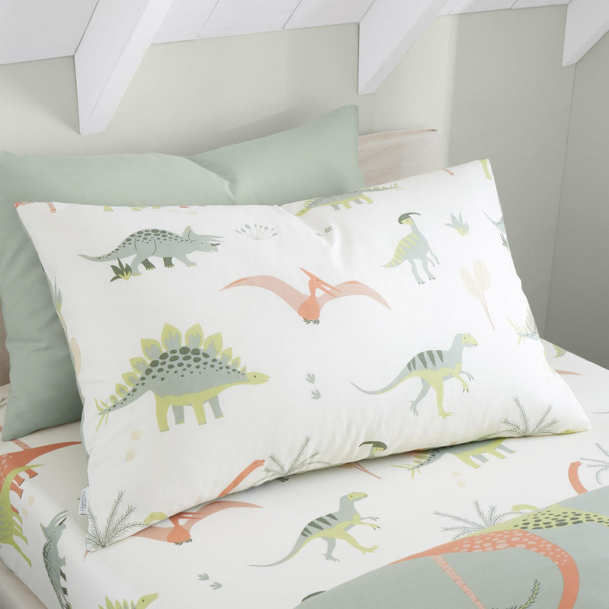 Dinosaurs Reversible Natural Duvet Cover Set