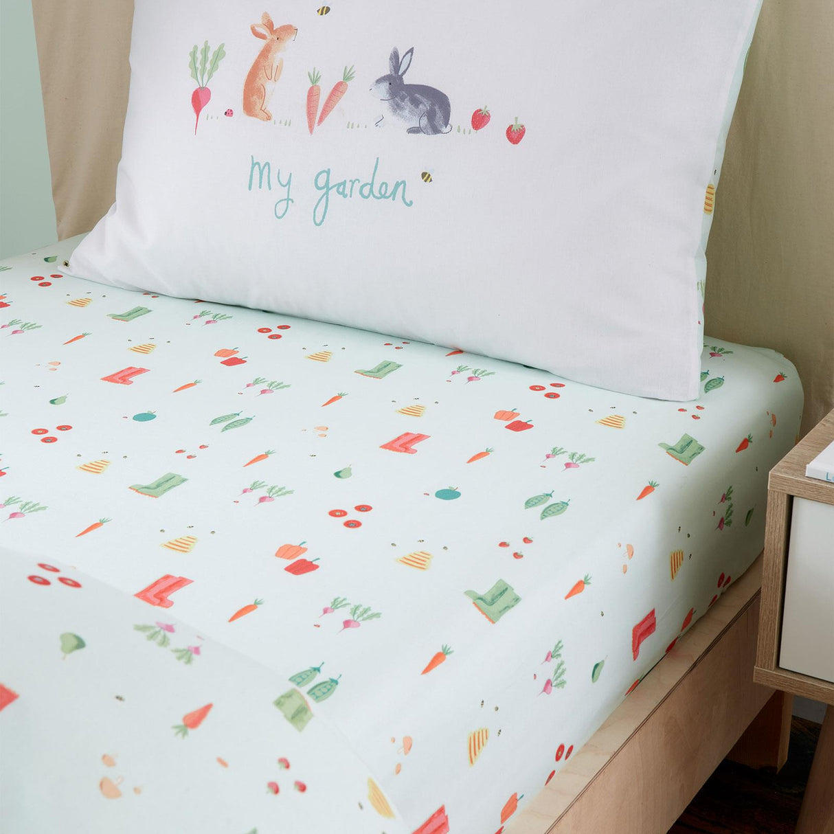 RHS My Allotment Garden Print Fitted Sheet