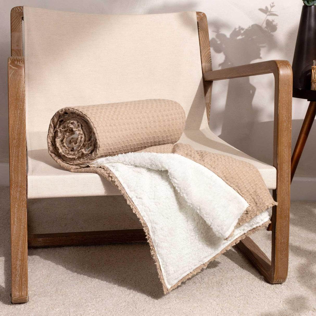 Ronan Sherpa Throw Blanket 130cm x 180cm by Yard