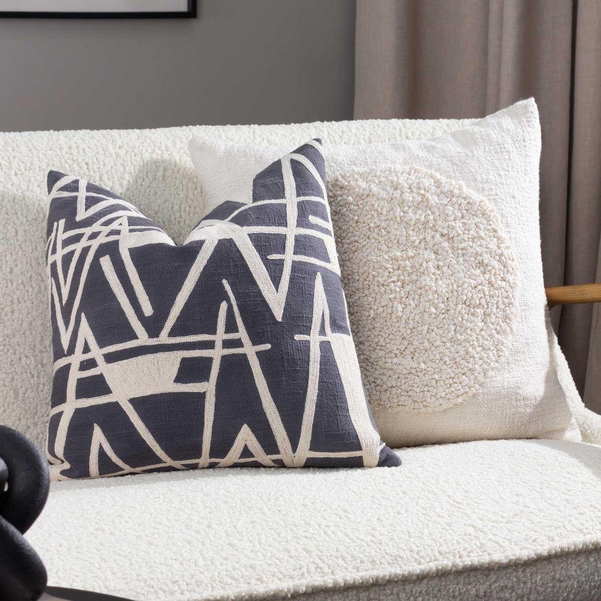 Almo Cushion Cover Ecru 20" x 20" (50cm x 50cm) by Paoletti 6