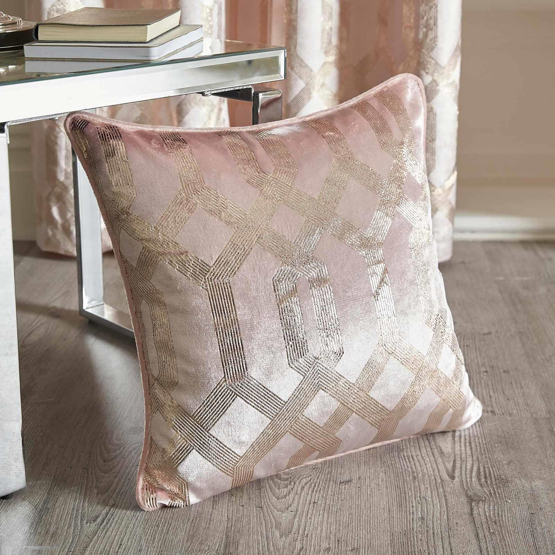 Darla Pink Velvet Cushion Cover 43cm x 43cm
