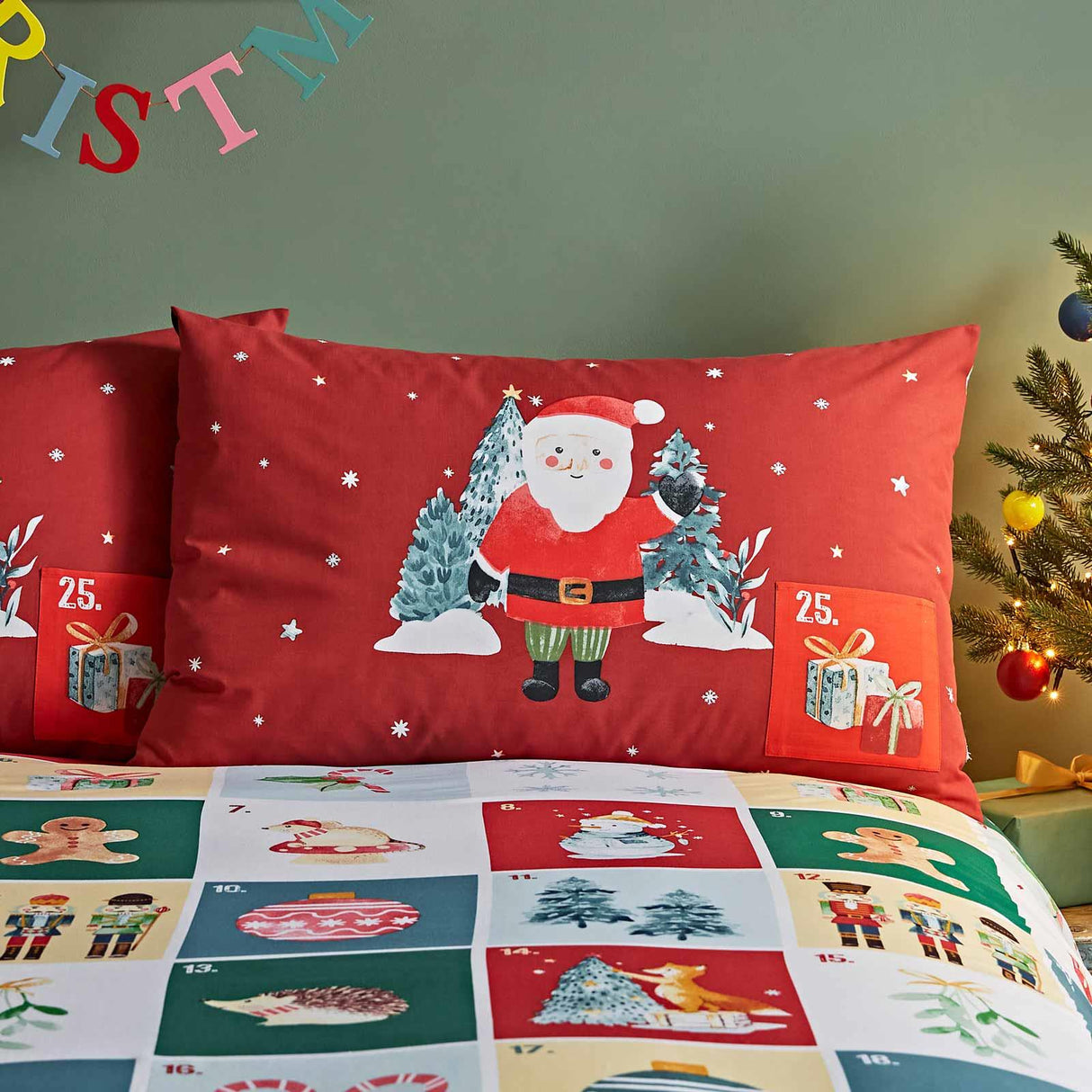 Christmas Advent Calendar Duvet Cover Set by Catherine Lansfield