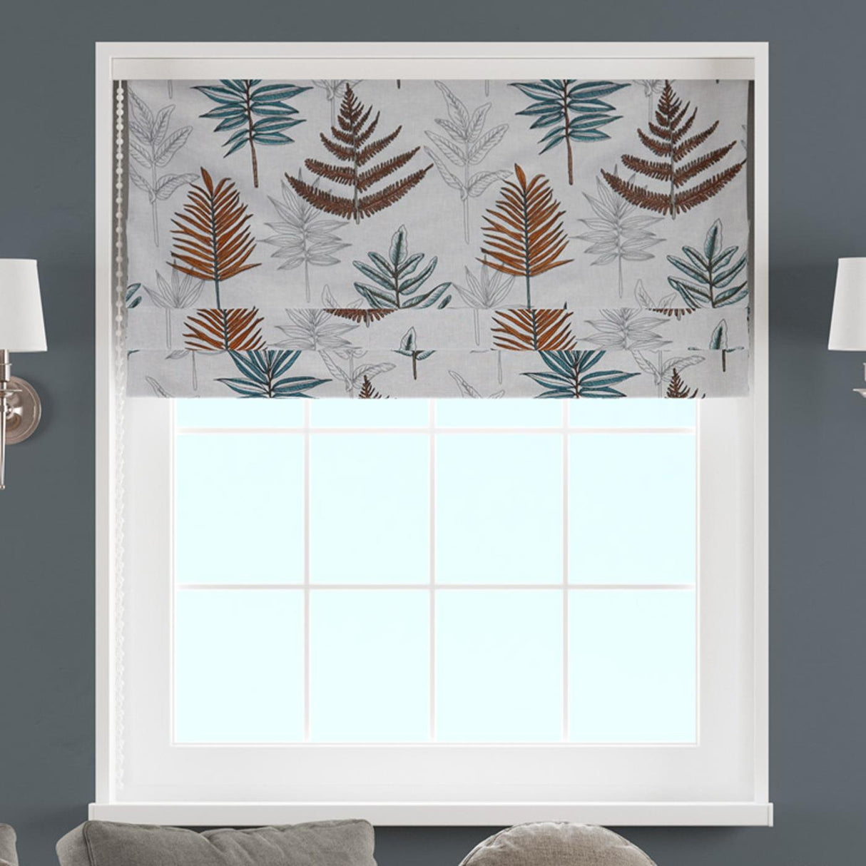 Seychelles Lagoon Made To Measure Roman Blind by Style Furnishings