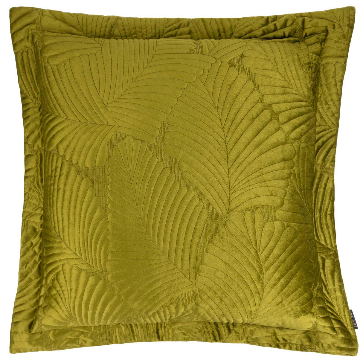 Palmeria Quilted Velvet Cushion Cover 24" x 24" (60cm x 60cm) by Paoletti 2