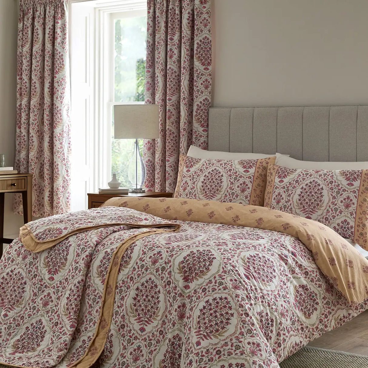 Ashmead Berry Pencil Pleat Curtains Pair - product image 4