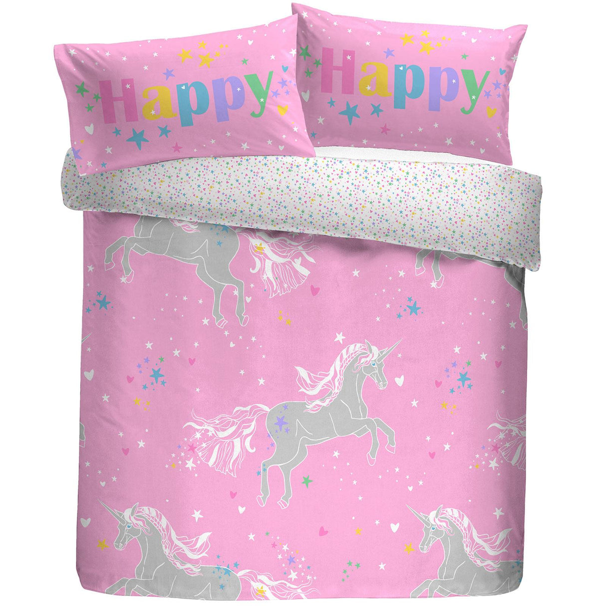 Unicorn Glow Kids Duvet Cover Set by Bedlam