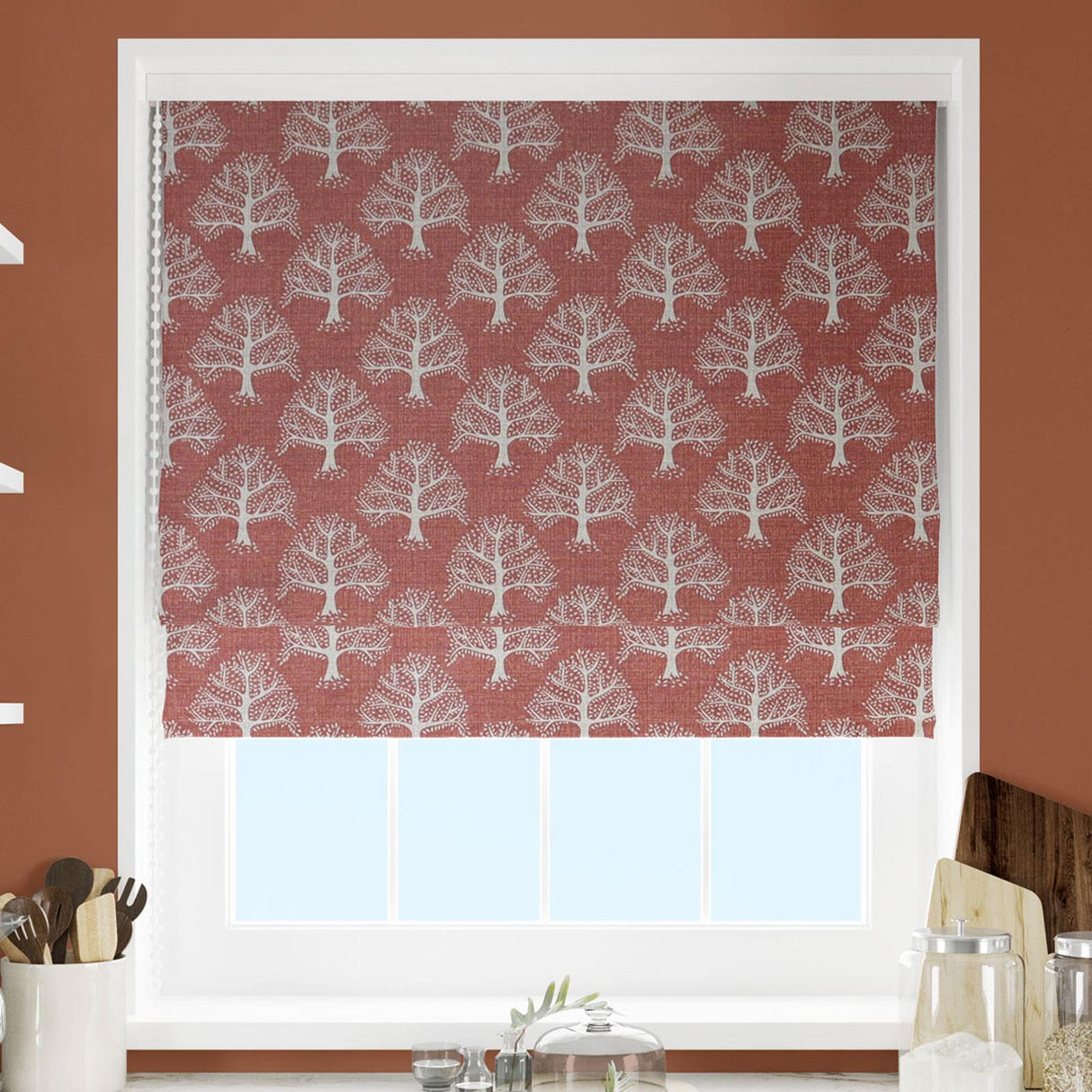 Great Oak Paprika Made To Measure Roman Blind by Style Furnishings