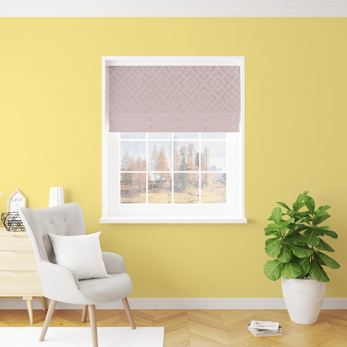 Parapet Blush Made To Measure Roman Blind by Style Furnishings