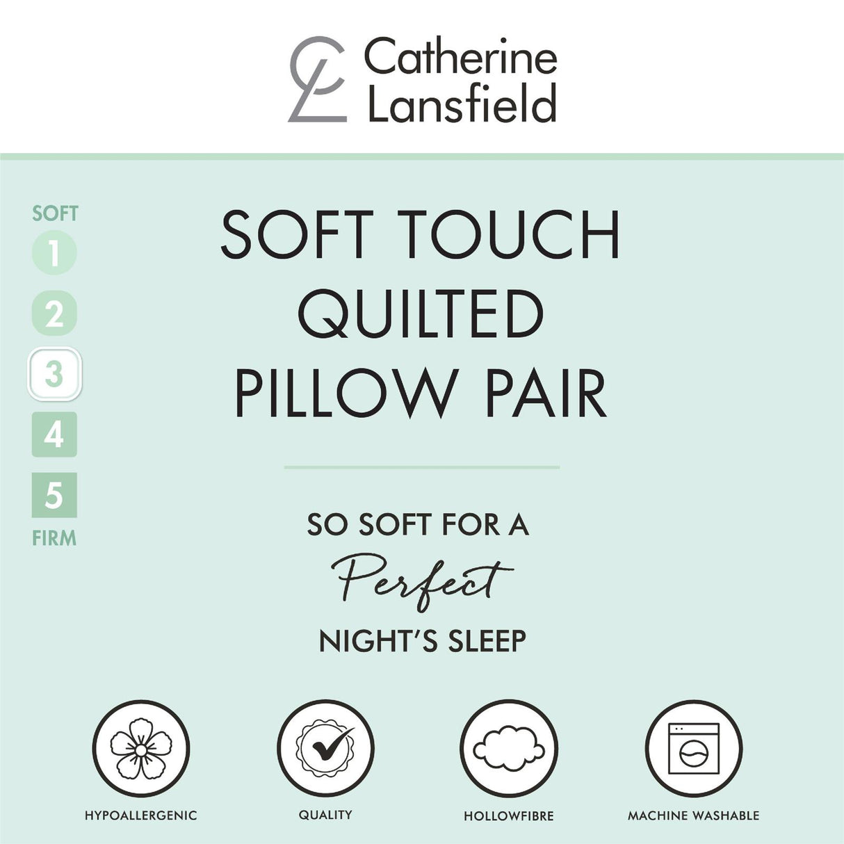 Soft Touch Quilted Pillows by Catherine Lansfield