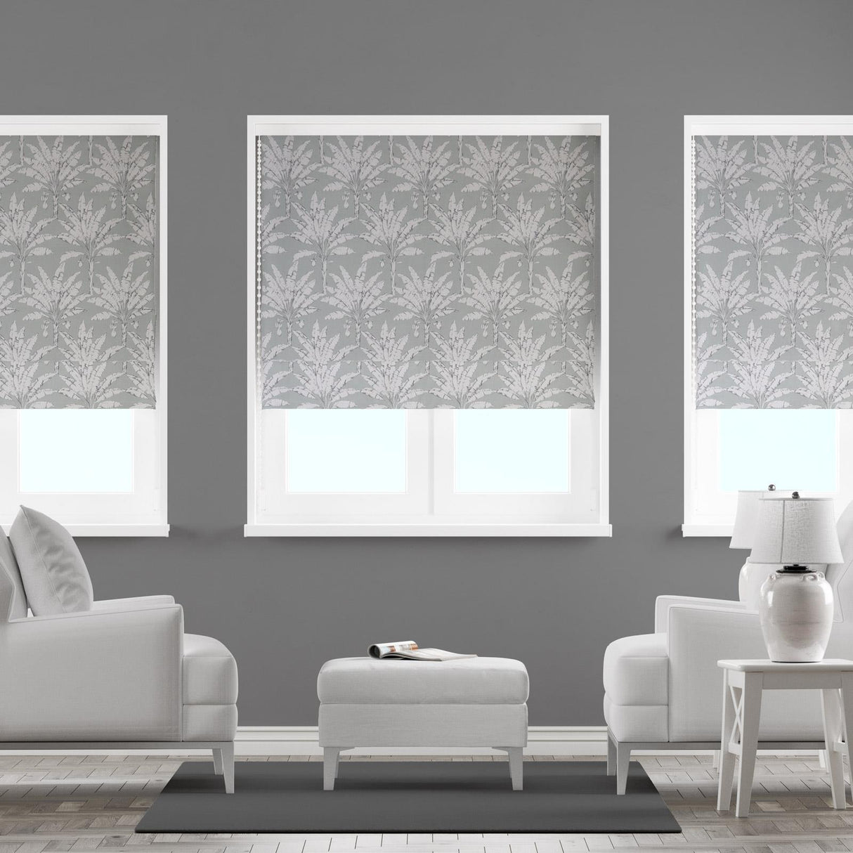 Palm House Mist Made To Measure Roman Blind by Style Furnishings