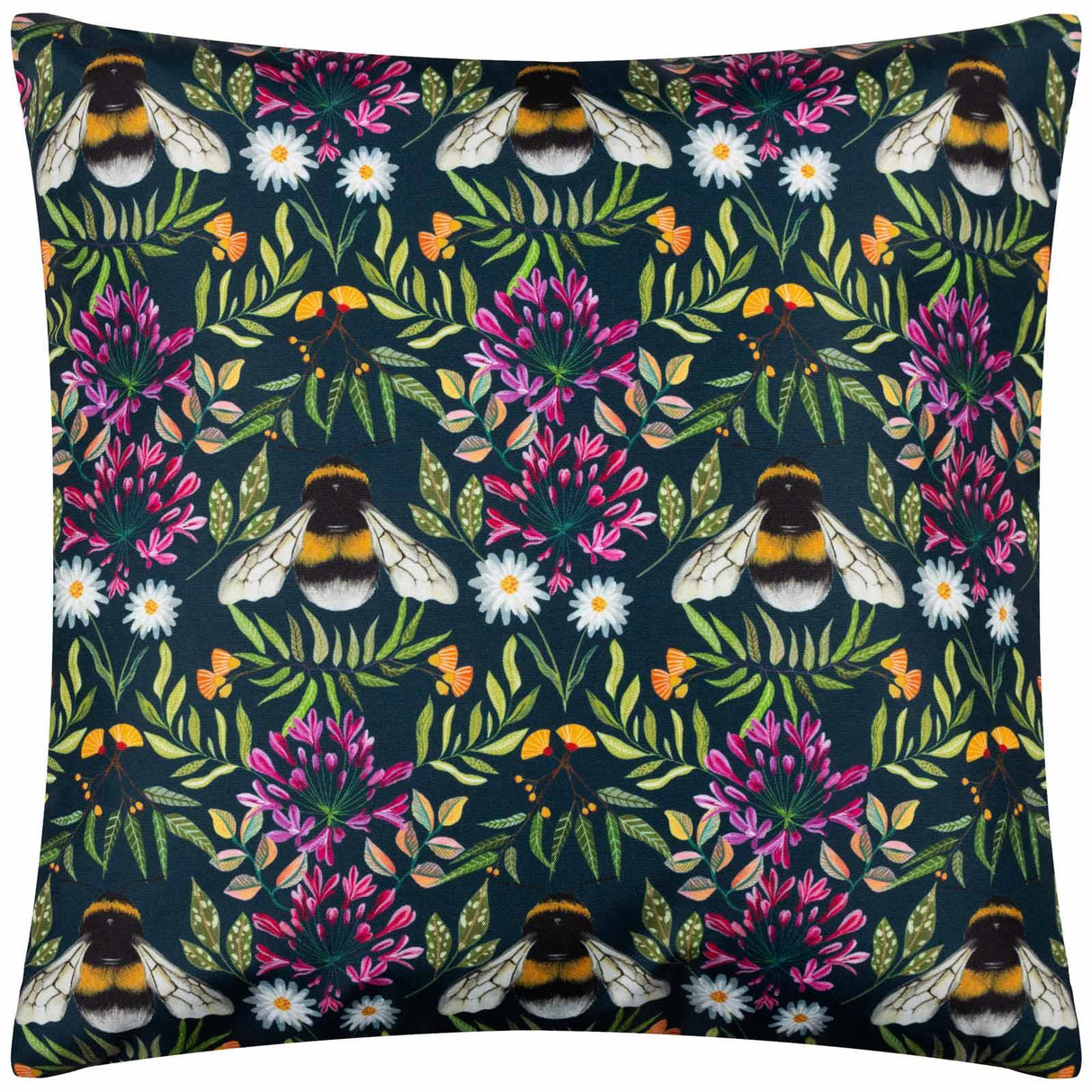 House of Bloom Zinnia Bee Outdoor Cushion Cover by Wylder 2