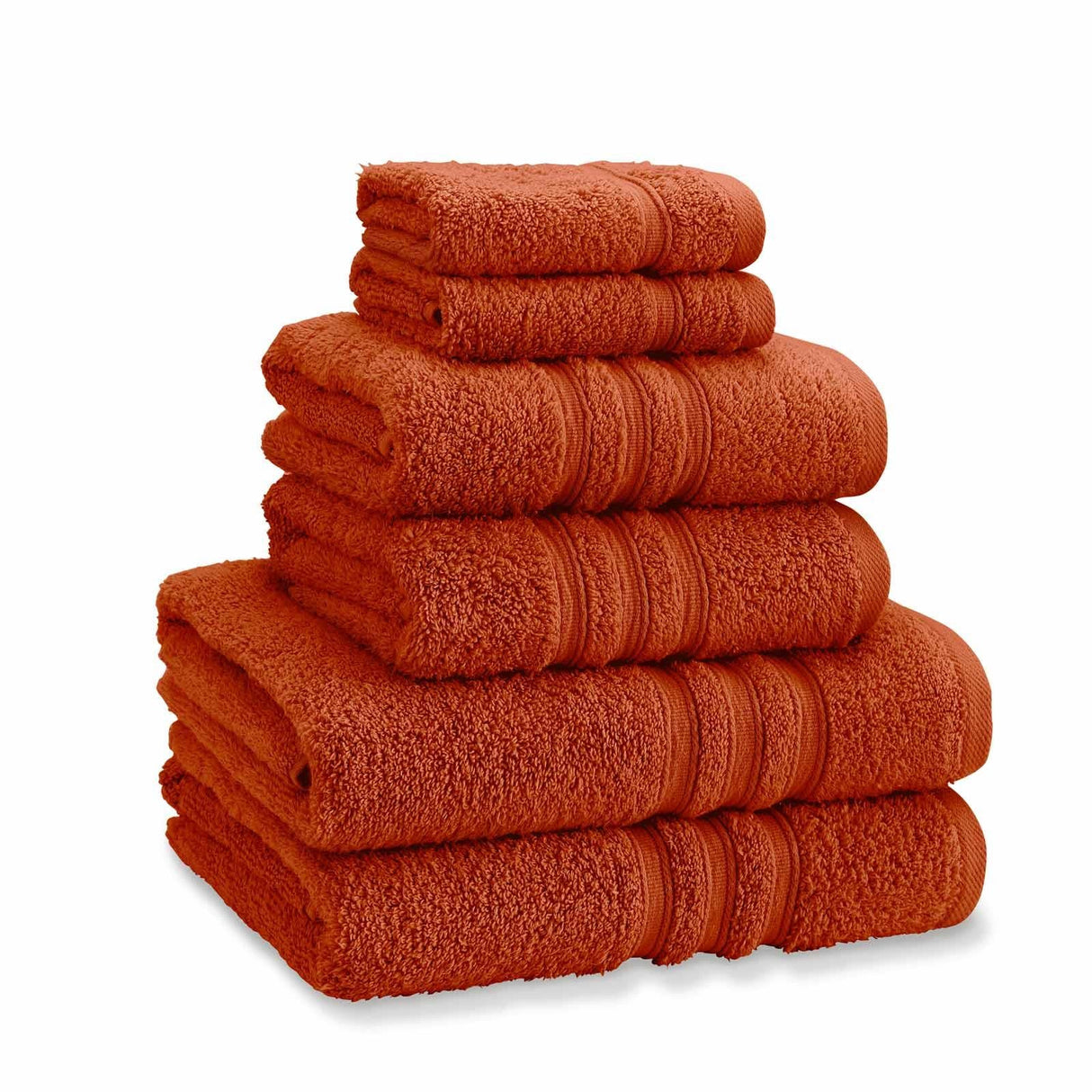 Catherine Lansfield Zero Twist 6 Piece Cotton Towel Bale Set 500GSM - Terracotta