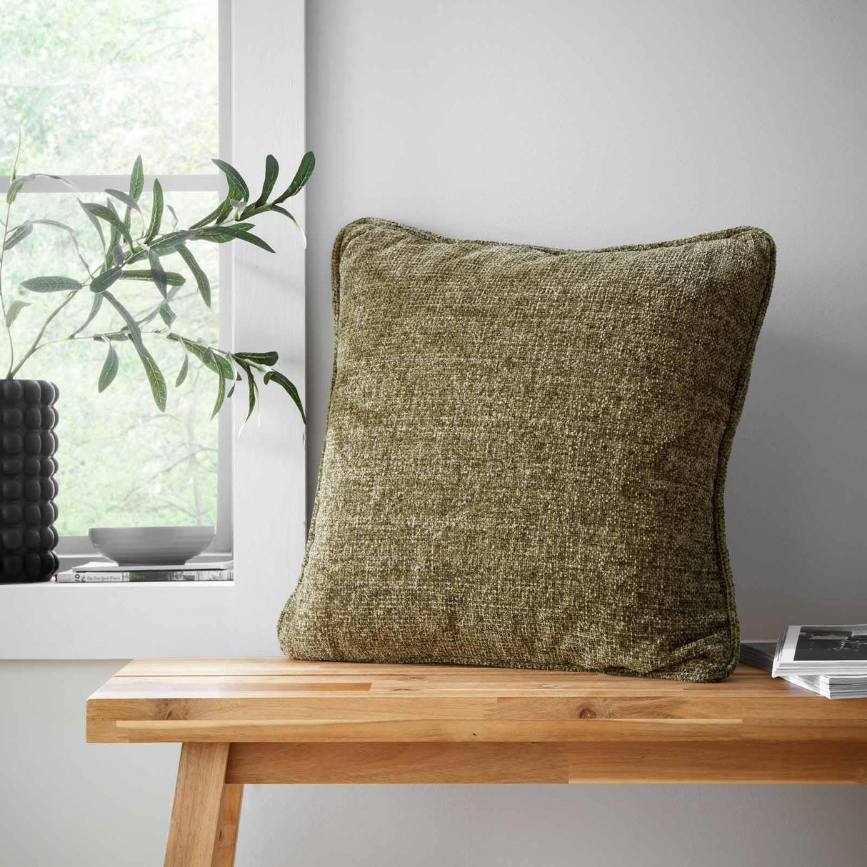 Catherine Lansfield Wilson Plain Filled Cushion 45cm x 45cm 17