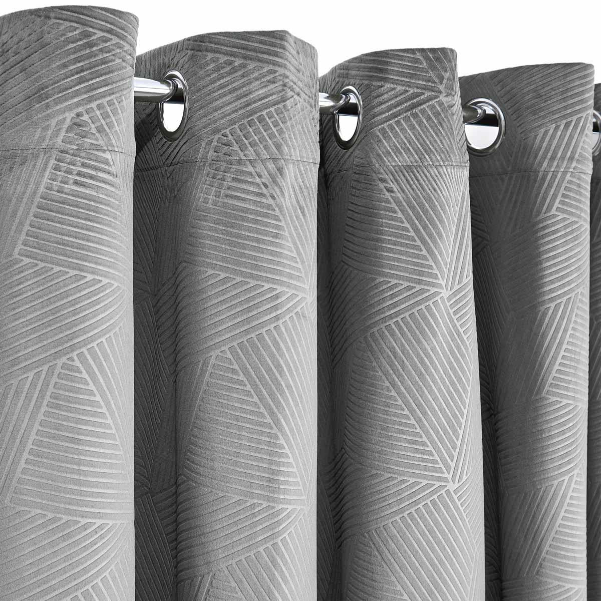 Thermal Embossed Velvet Blackout Eyelet Curtains by Emma Barclay