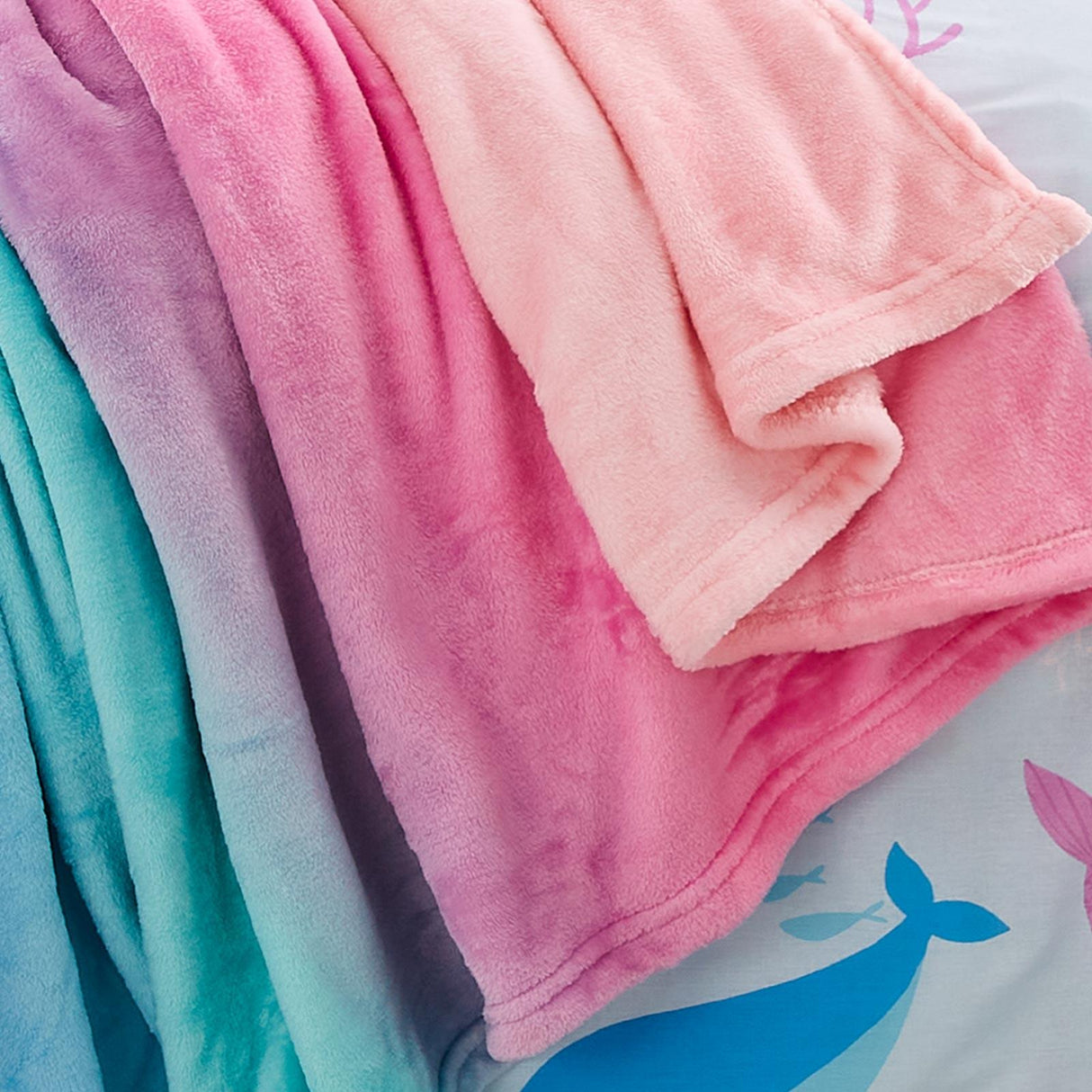 Catherine Lansfield Mermaid Cosy Kids Throw 2