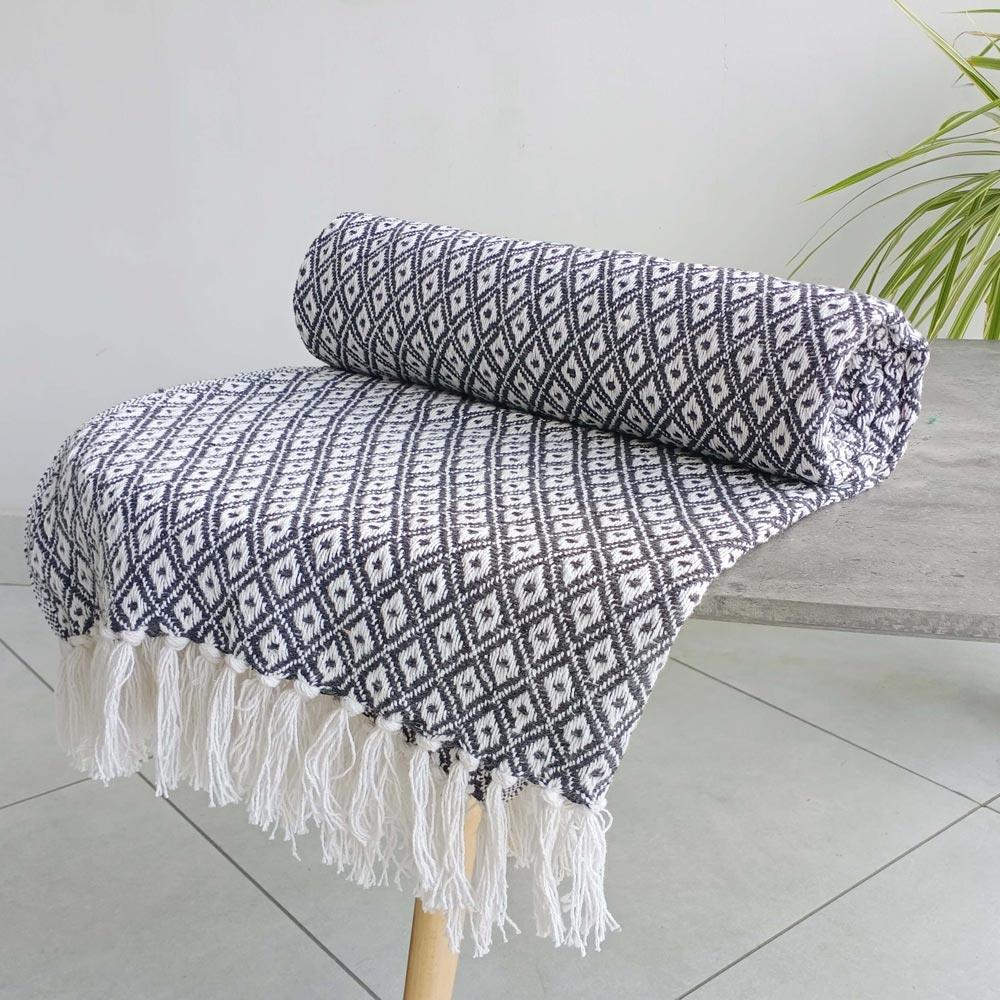 Eden Recycled Cotton Throw Blanket by Rapport Home