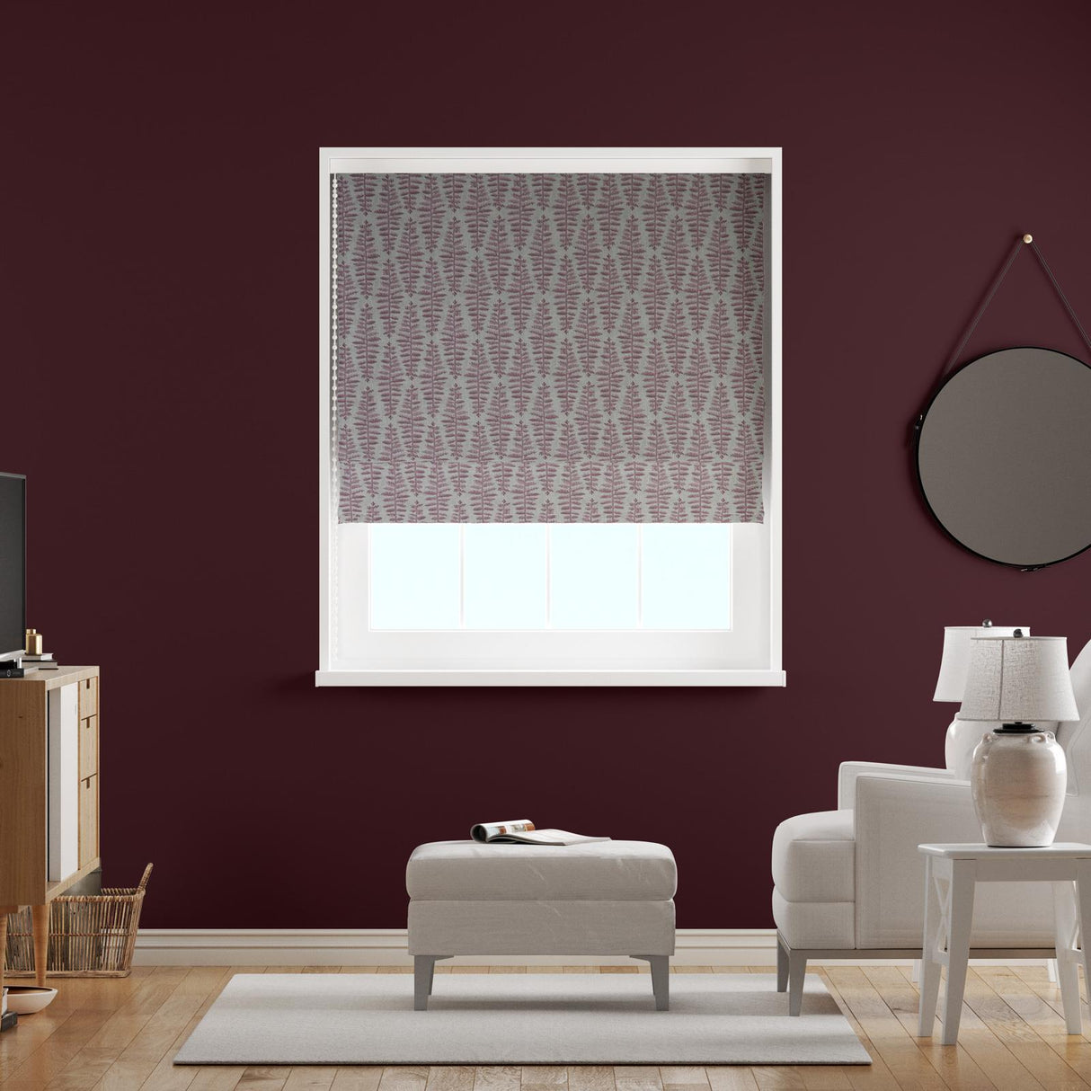 Fernia Dusty Pink Made To Measure Roman Blind by Style Furnishings