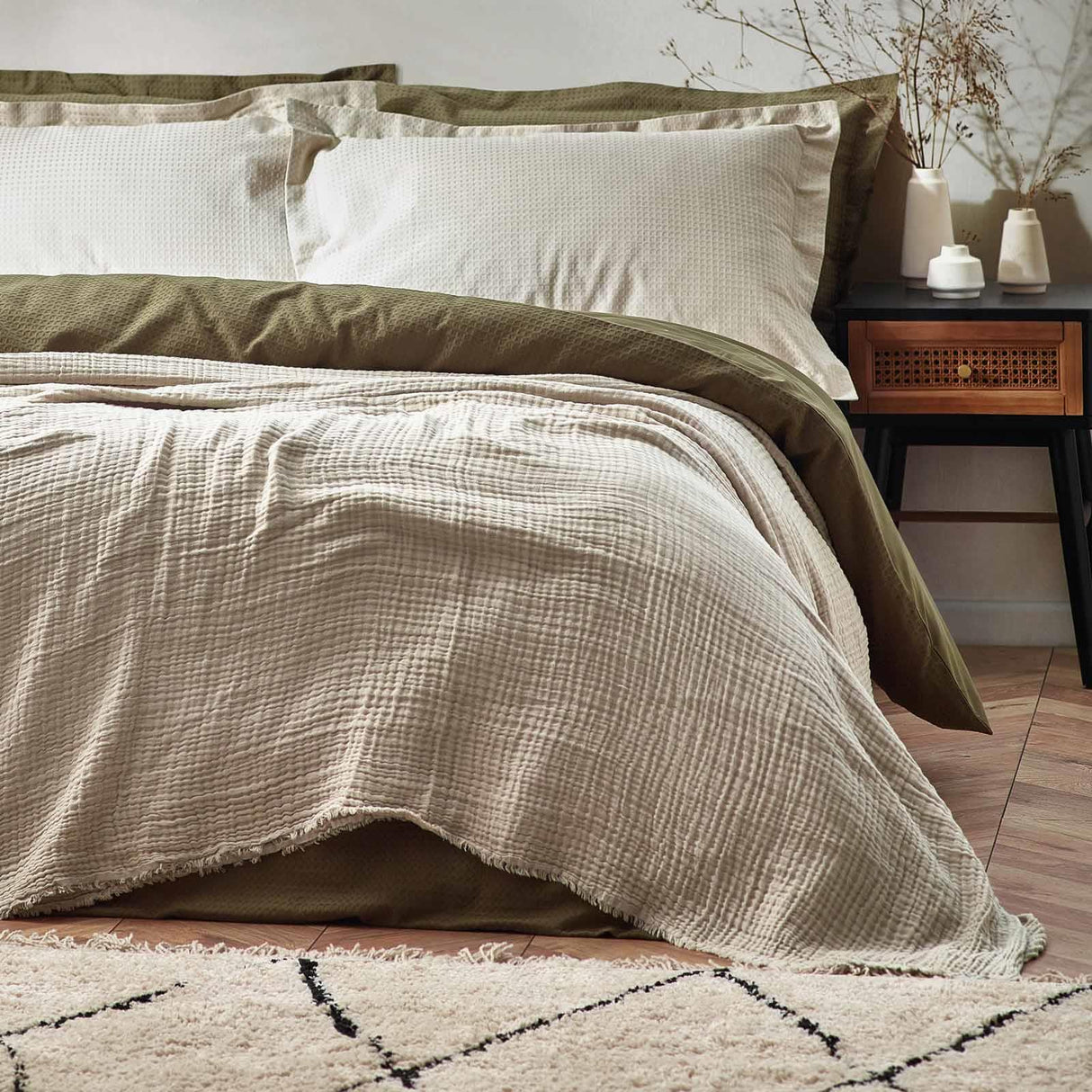 Lark Muslin Cotton Throw Blanket by Yard