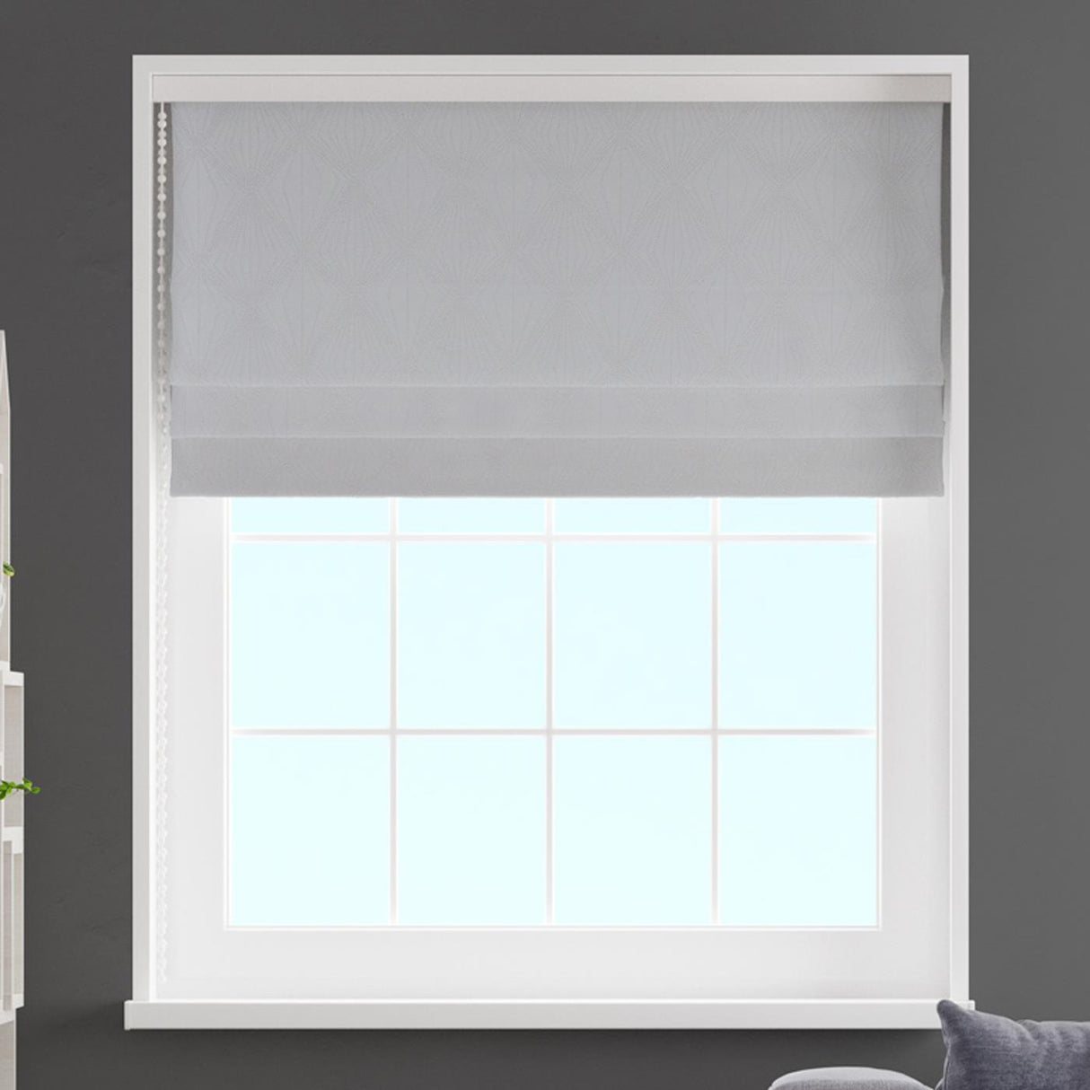 Libretto Chalk Made To Measure Roman Blind by Style Furnishings